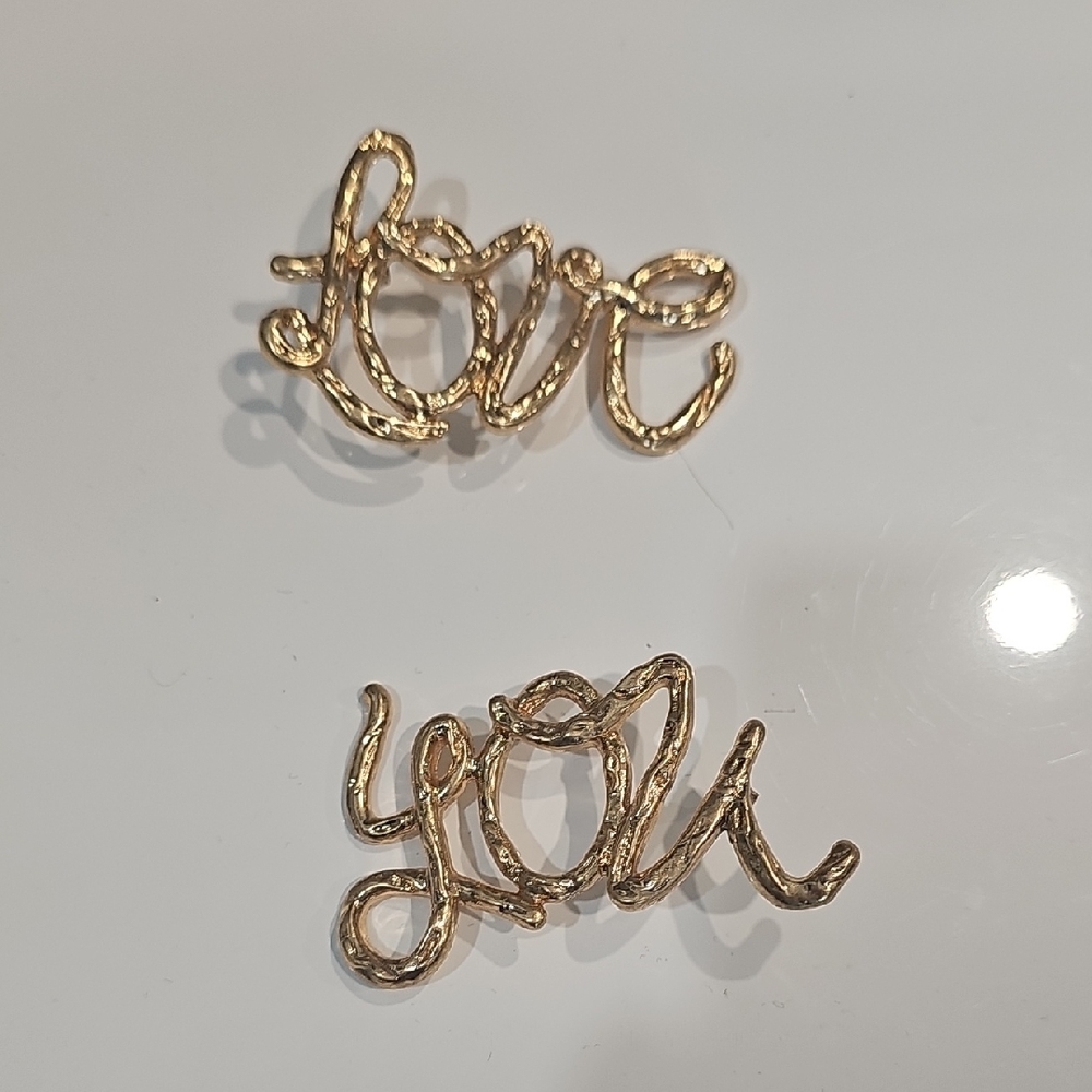 Gold Love You Earrings